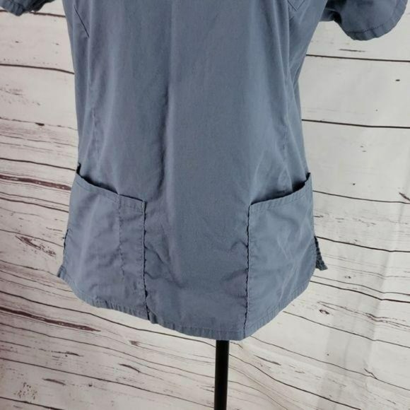 Scrub Star Women's Short Sleeve Grey‎ Scrub Medical Top Shirt Small - Picture 4 of 5